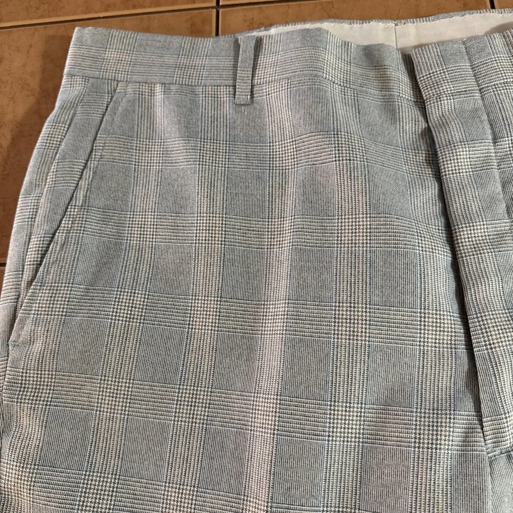 True Vintage Palm Beach Blue Plaid Men's 3pc Suit 42L 38x33 USA Made Jacket Vest